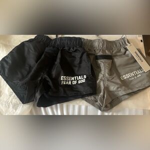 Essential fear of god kids running shorts